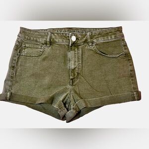 NWOT American Eagle Green Denim Shorts